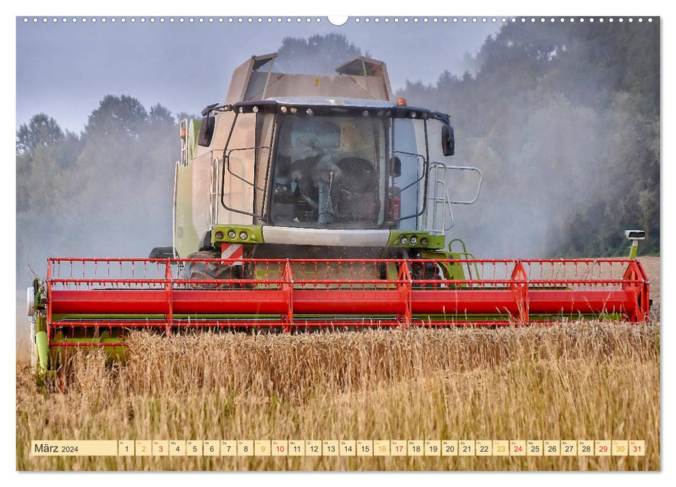 Giganten in der Landwirtschaft - Mähdrescher (CALVENDO Premium Wandkalender 2024)