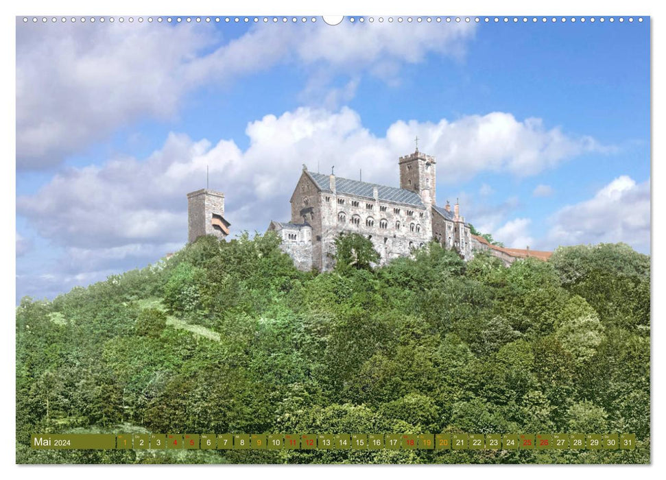 Thüringen um das Jahr 1900 – Fotos neu restauriert und detailcoloriert. (CALVENDO Premium Wandkalender 2024)