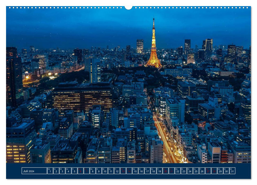 Metropolen - Asiens schönste Städte bei Nacht (CALVENDO Premium Wandkalender 2024)