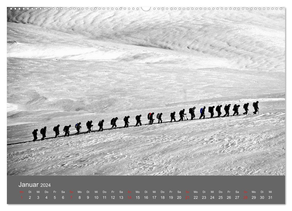 Bergsteigen - Extremsport am Limit (CALVENDO Premium Wandkalender 2024)