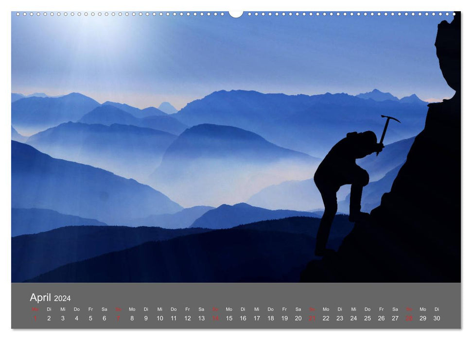 Bergsteigen - Extremsport am Limit (CALVENDO Premium Wandkalender 2024)