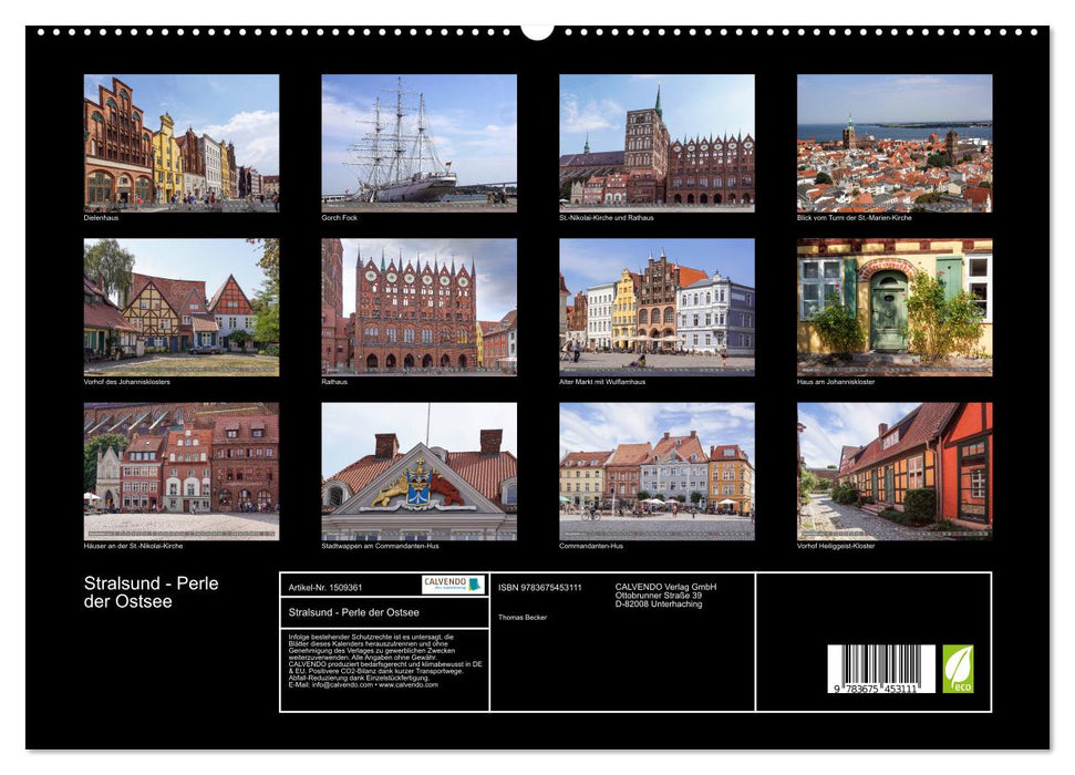 Stralsund - Perle der Ostsee (CALVENDO Premium Wandkalender 2024)