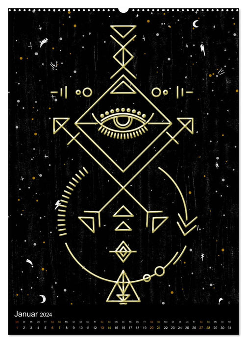 Shamanic energy symbols (CALVENDO wall calendar 2024) 