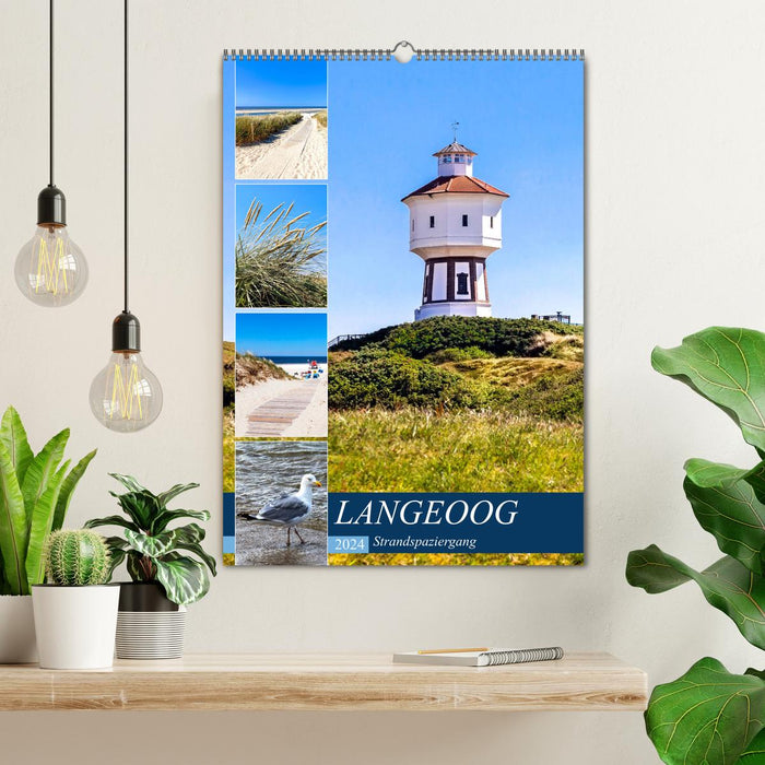 LANGEOOG Strandspaziergang (CALVENDO Wandkalender 2024)