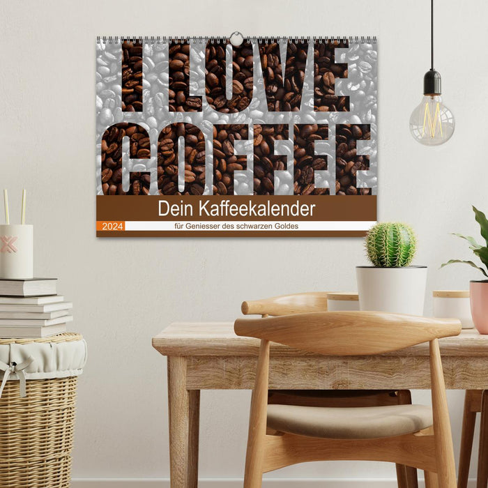 I Love Coffee - Your coffee calendar for connoisseurs of black gold (CALVENDO wall calendar 2024) 