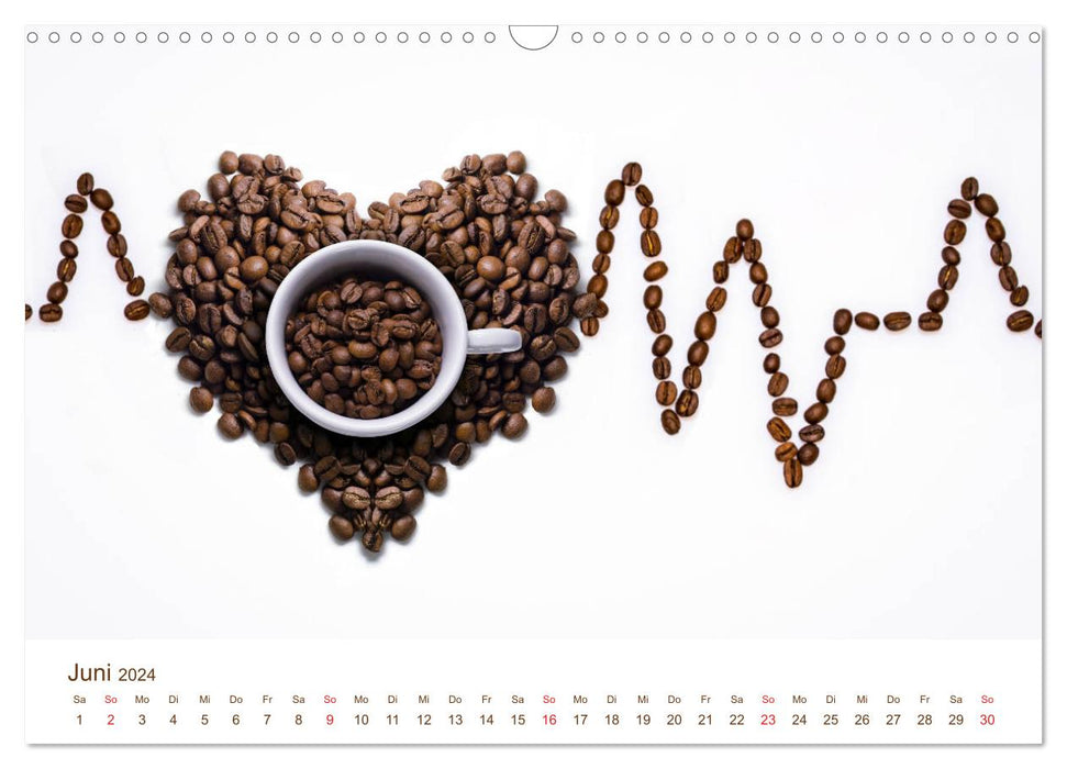 I Love Coffee - Your coffee calendar for connoisseurs of black gold (CALVENDO wall calendar 2024) 