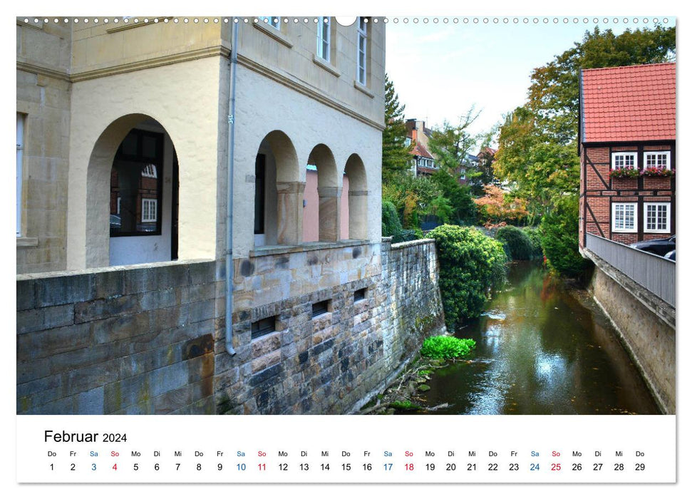 Münster - die liebenswerte Fahrradstadt (CALVENDO Premium Wandkalender 2024)