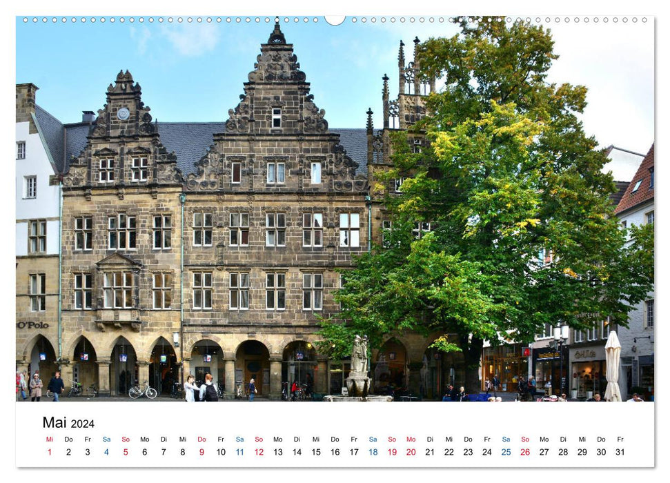 Münster - die liebenswerte Fahrradstadt (CALVENDO Premium Wandkalender 2024)