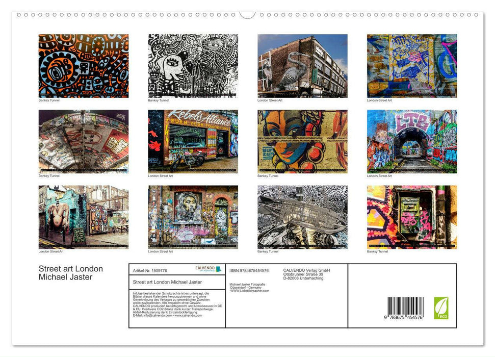 Street art London Michael Jaster (CALVENDO Premium Wandkalender 2024)