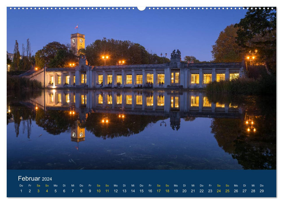 Berlin at the Blue Hour - 12 Berlin sights (CALVENDO wall calendar 2024) 