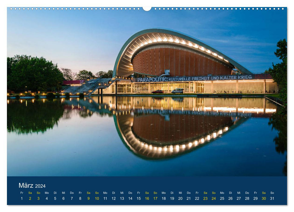 Berlin at the Blue Hour - 12 Berlin sights (CALVENDO wall calendar 2024) 