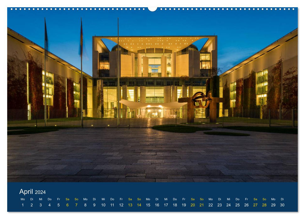 Berlin at the Blue Hour - 12 Berlin sights (CALVENDO wall calendar 2024) 