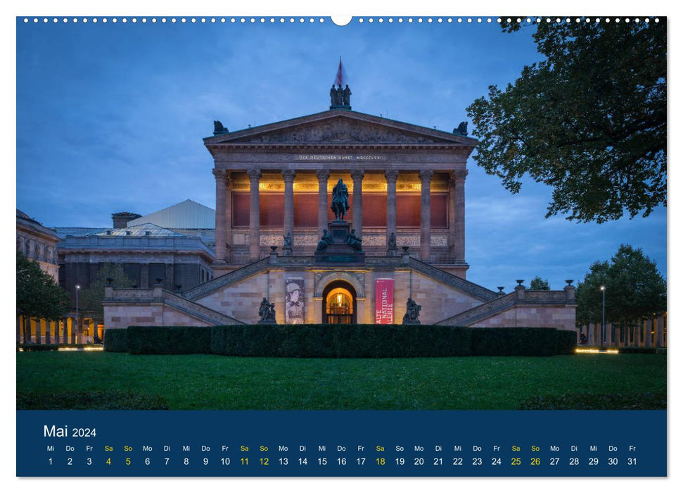 Berlin zur Blauen Stunde - 12 Berliner Sehenswürdigkeiten (CALVENDO Wandkalender 2024)