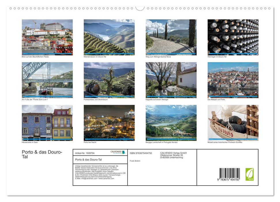 Porto & das Douro-Tal (CALVENDO Premium Wandkalender 2024)