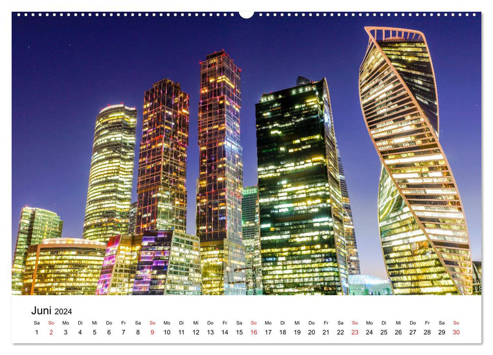 Moskau City (CALVENDO Premium Wandkalender 2024)