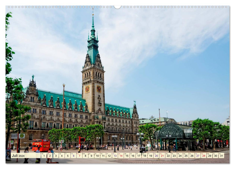 Hamburg - meine Stadt mit viel Herz (CALVENDO Premium Wandkalender 2024)