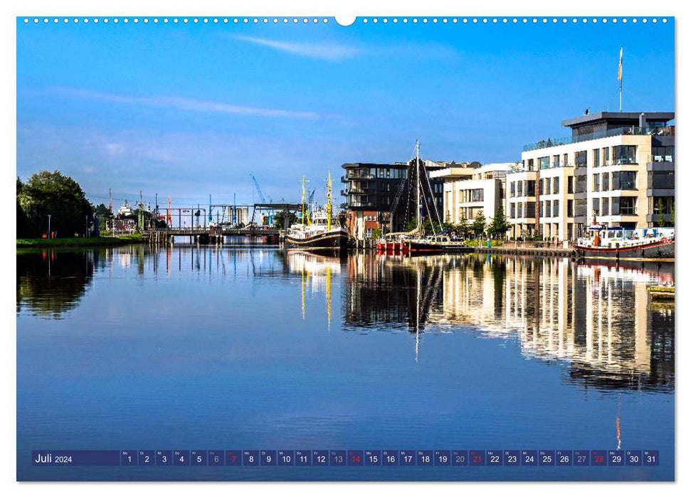 EMDEN maritime Seehafenstadt (CALVENDO Premium Wandkalender 2024)