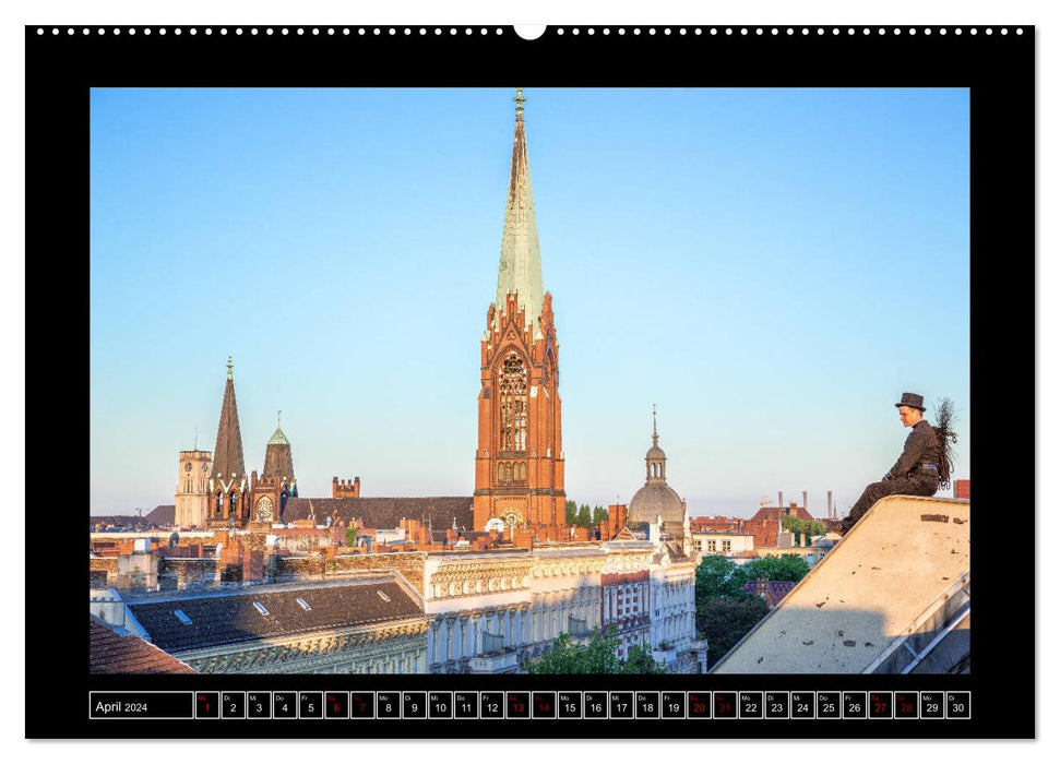 Schornsteinfeger über Berlin 2024 (CALVENDO Premium Wandkalender 2024)