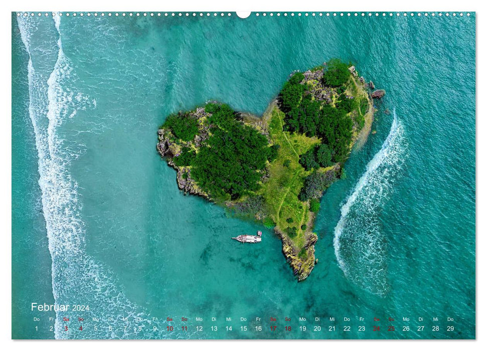 Die schönsten Meerblicke von oben (CALVENDO Premium Wandkalender 2024)