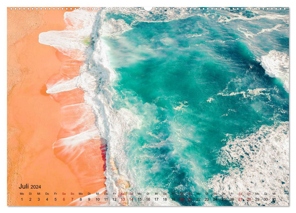 Les plus belles vues sur la mer d'en haut (Calendrier mural CALVENDO Premium 2024) 