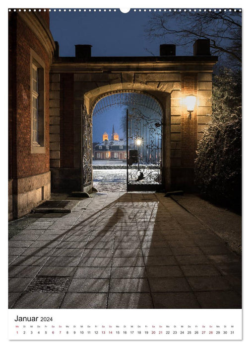 Münster - Impressionen bei Nacht (CALVENDO Premium Wandkalender 2024)