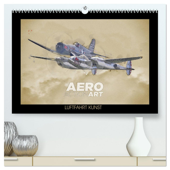 Aero Action Art – Aviation Art (Calvendo Premium Calendrier mural 2024) 