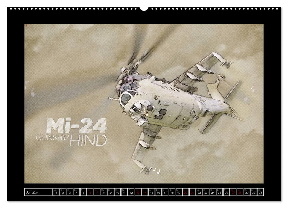 Aero Action Art - Aviation Art (CALVENDO Premium Wall Calendar 2024) 