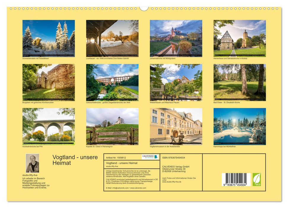 Vogtland - our home (CALVENDO Premium Wall Calendar 2024) 