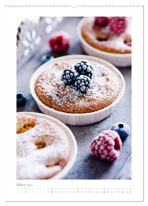 Himmlisch lecker! Süße Desserts und andere Naschereien (CALVENDO Premium Wandkalender 2024)