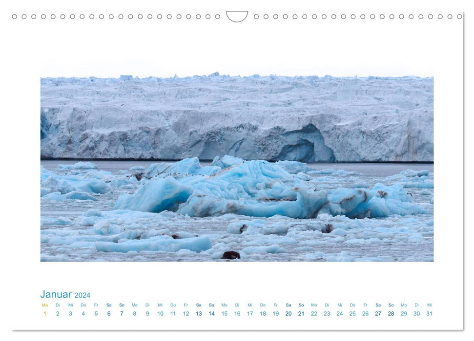 Spitzbergen - Landschaft - Eis - Tierwelt (CALVENDO Wandkalender 2024)