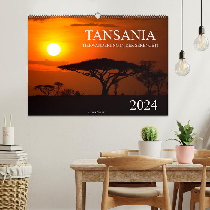 Tansania - Tierwanderung in der Serengeti (CALVENDO Wandkalender 2024)
