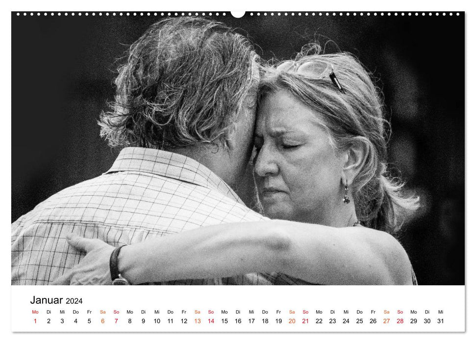 Tango Argentino - Paare beim Tanz auf öffentlichen Plätzen (CALVENDO Wandkalender 2024)
