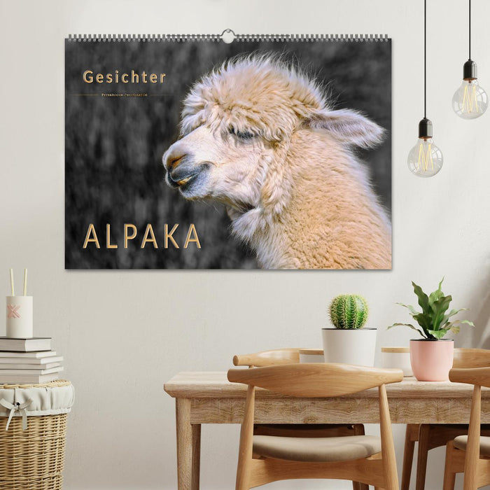 Alpaka Gesichter (CALVENDO Wandkalender 2024)