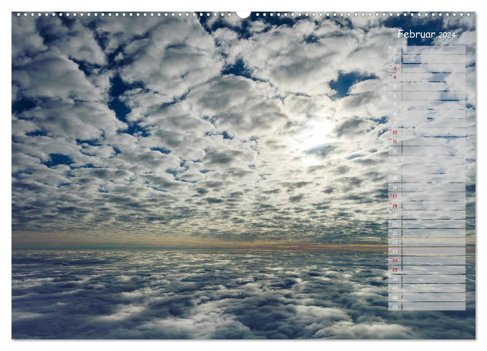 Colours of Flight - Stimmungen über den Wolken (CALVENDO Premium Wandkalender 2024)