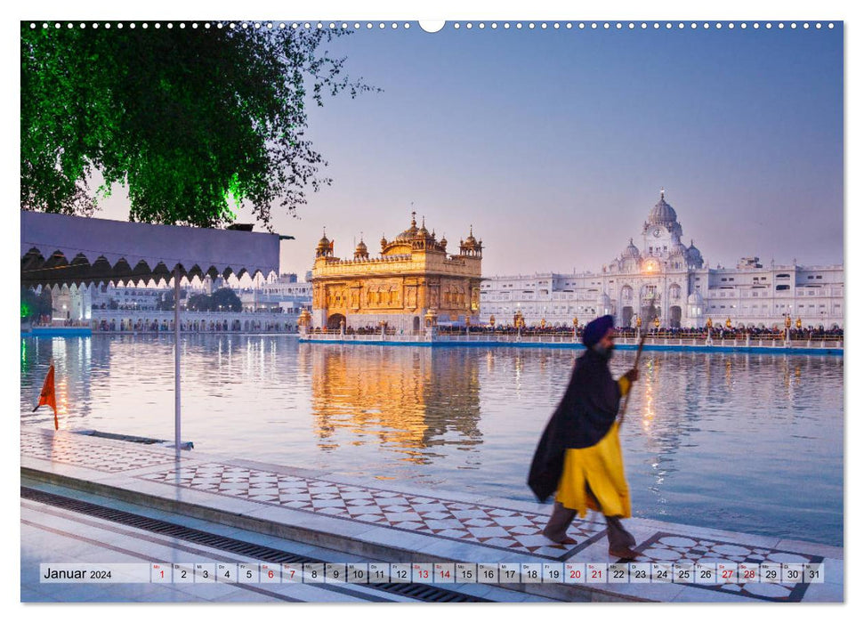 Indien: Tempel, Paläste und Grabmäler (CALVENDO Premium Wandkalender 2024)