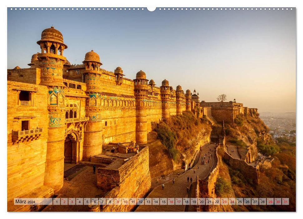 Indien: Tempel, Paläste und Grabmäler (CALVENDO Premium Wandkalender 2024)
