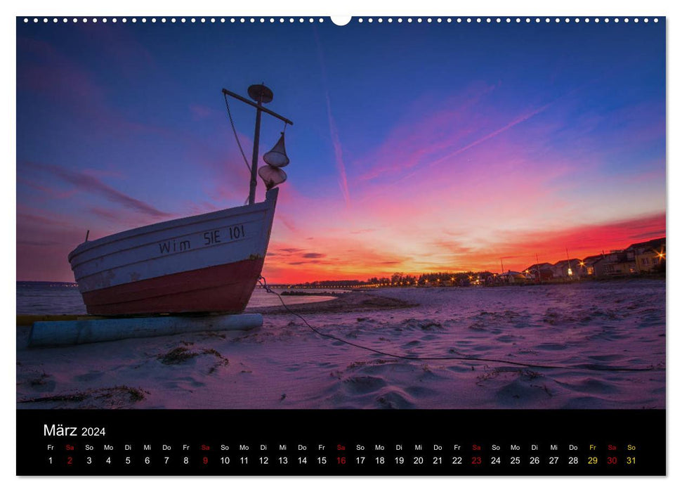 Côte de la mer Baltique d'Ostholstein (Calendrier mural CALVENDO Premium 2024) 