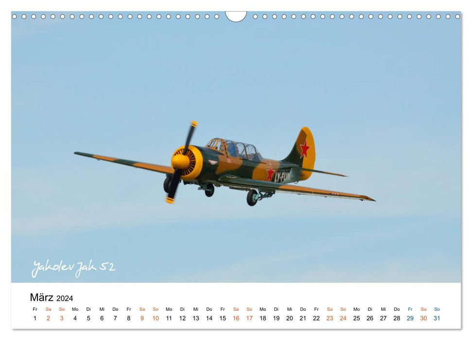 Die Faszination. Flugzeuge am Himmel (CALVENDO Wandkalender 2024)