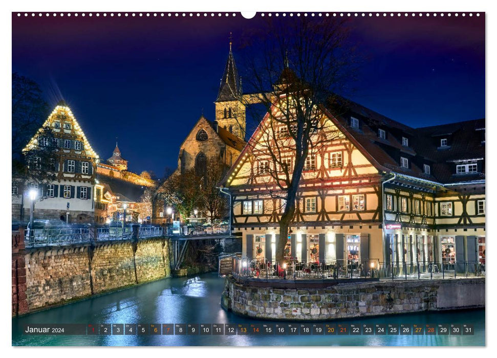 Esslingen sur le Neckar. Le point de vue et les perspectives d’Andreas Voigt (Calendrier mural CALVENDO Premium 2024) 