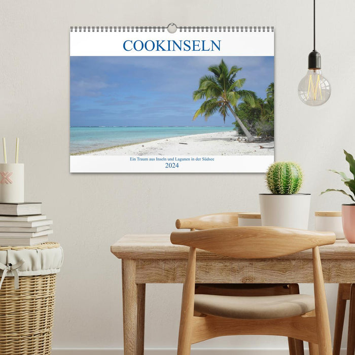 Cookinseln - Ein Traum aus Inseln und Lagunen in der Südsee (CALVENDO Wandkalender 2024)
