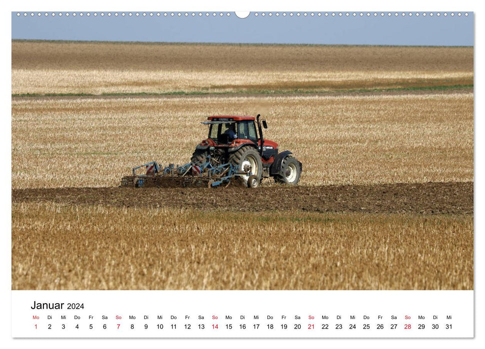Es ist Erntezeit auf den Feldern (CALVENDO Premium Wandkalender 2024)
