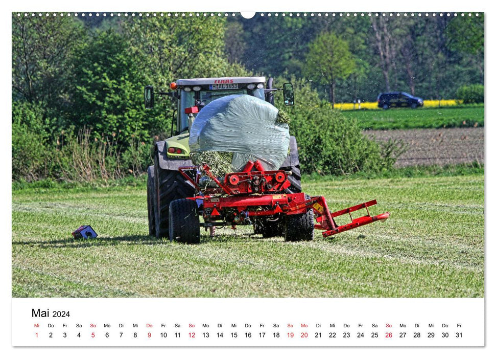 Es ist Erntezeit auf den Feldern (CALVENDO Premium Wandkalender 2024)