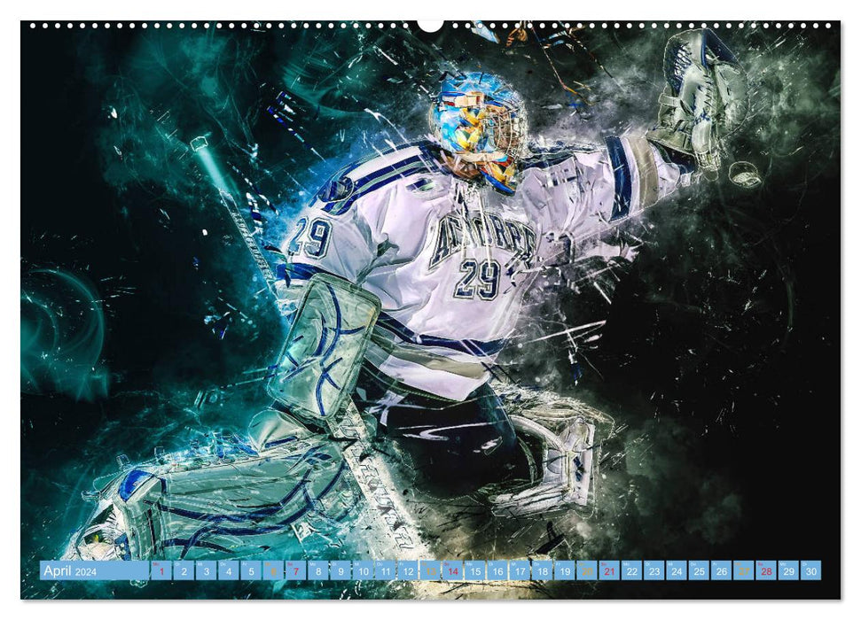 Eishockey - extrem cool (CALVENDO Premium Wandkalender 2024)