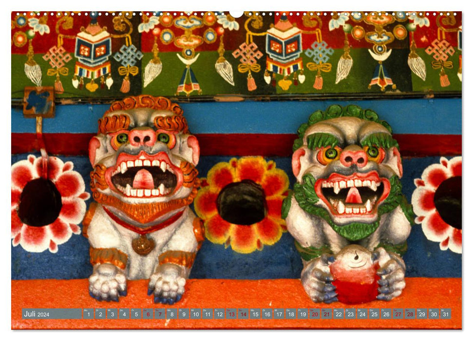 Fabelhafte Wesen Tibets 2024 (CALVENDO Premium Wandkalender 2024)