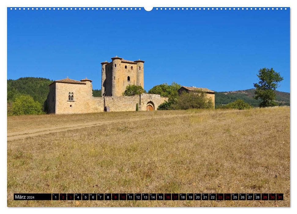 Burgen der Katharer - Unterwegs im Pays Cathare (CALVENDO Premium Wandkalender 2024)