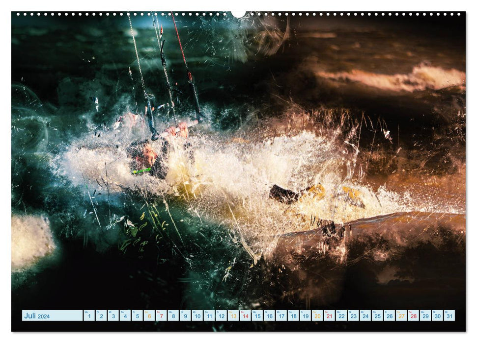 Kitesurfen extrem cool (CALVENDO Premium Wandkalender 2024)