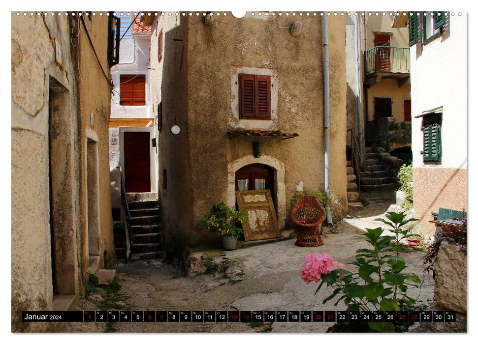 Kroatische Adria - Von Opatija bis Krk (CALVENDO Premium Wandkalender 2024)