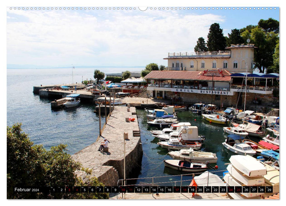 Kroatische Adria - Von Opatija bis Krk (CALVENDO Premium Wandkalender 2024)