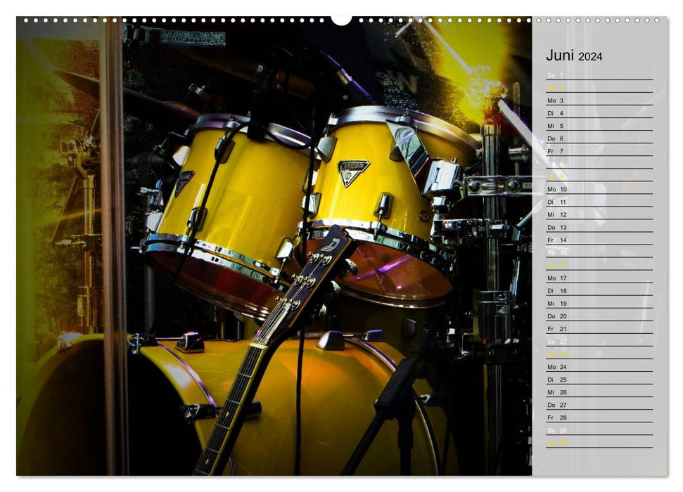 Drums onstage (CALVENDO wall calendar 2024) 