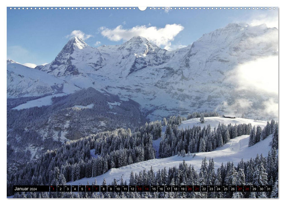 Eiger, Mönch und Jungfrau 2024 (CALVENDO Wandkalender 2024)